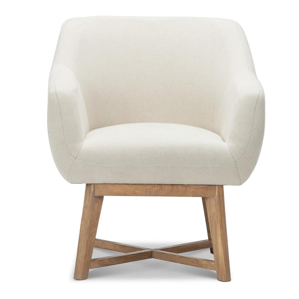 Fabric Tub Lounge Armchair - Beige - image3