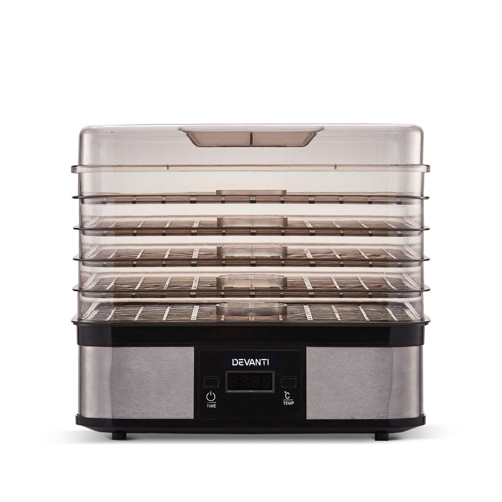 Food Dehydrator with 5 Trays - Silver - image3