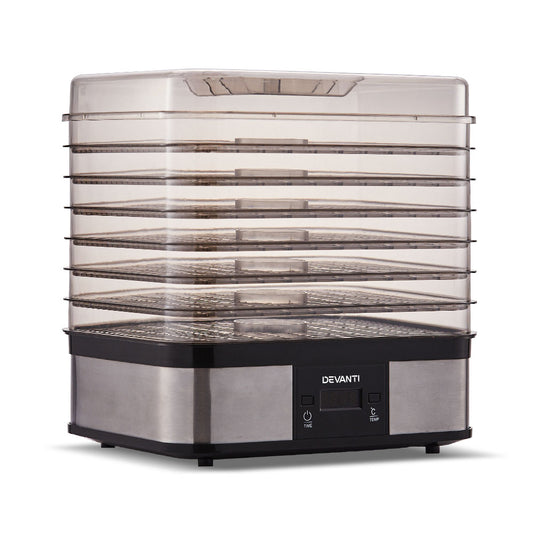 Food Dehydrator with 7 Trays - Silver - image1