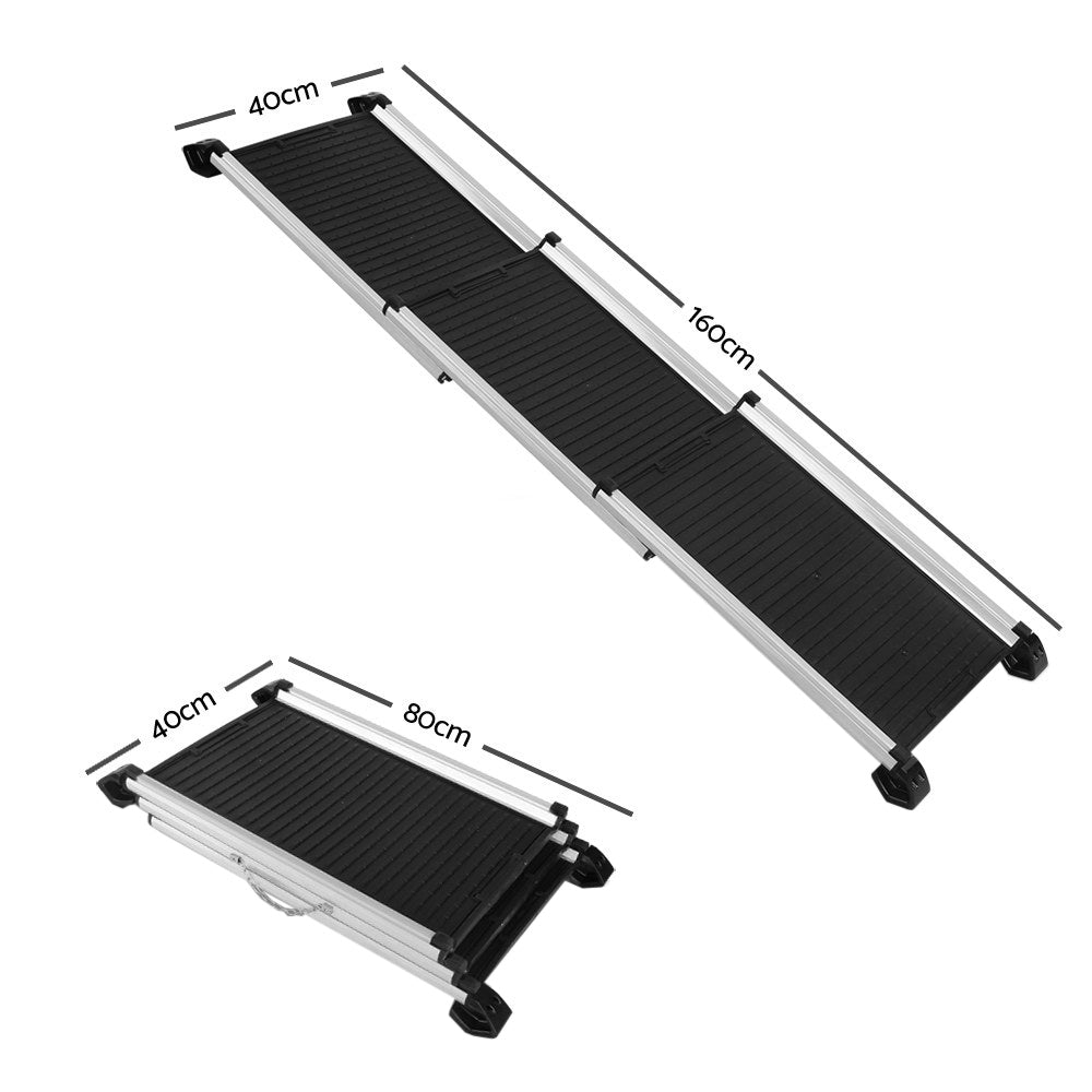 Deluxe Aluminium Foldable Pet Ramp - Black - image2