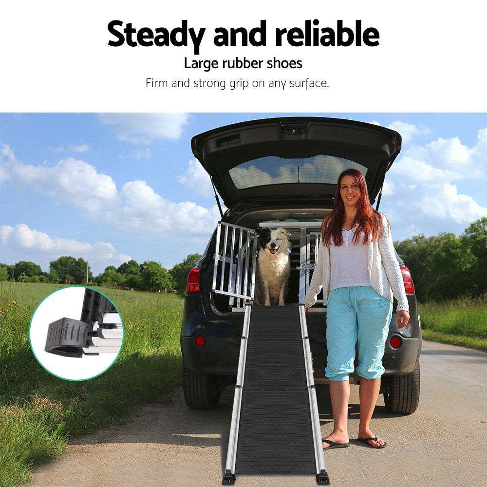 Deluxe Aluminium Foldable Pet Ramp - Black - image4