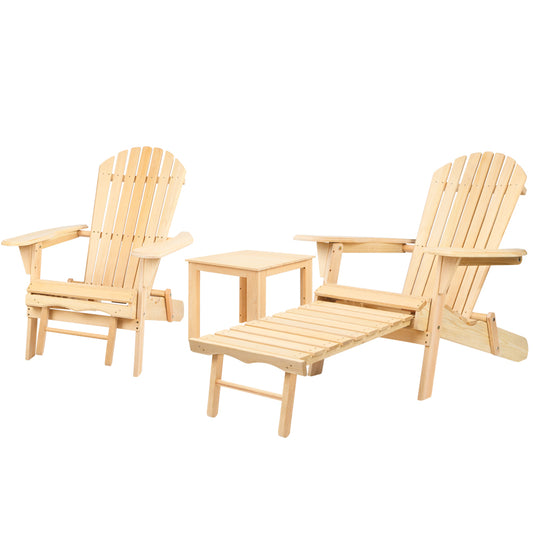 3 Piece Outdoor Beach Chair and Table Set - image1