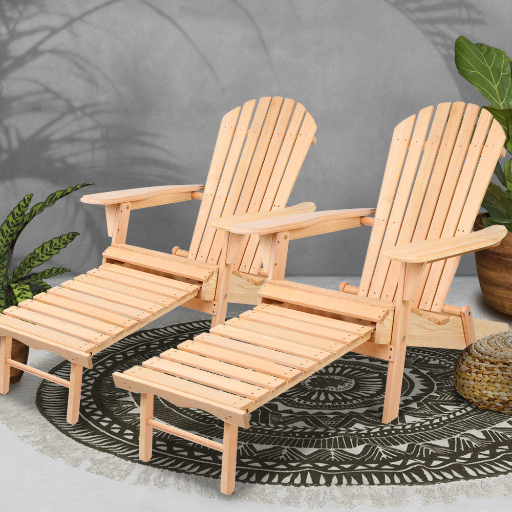 Set of 2 Outdoor Sun Lounge Chairs Patio Furniture Beach Chair Lounger - image7