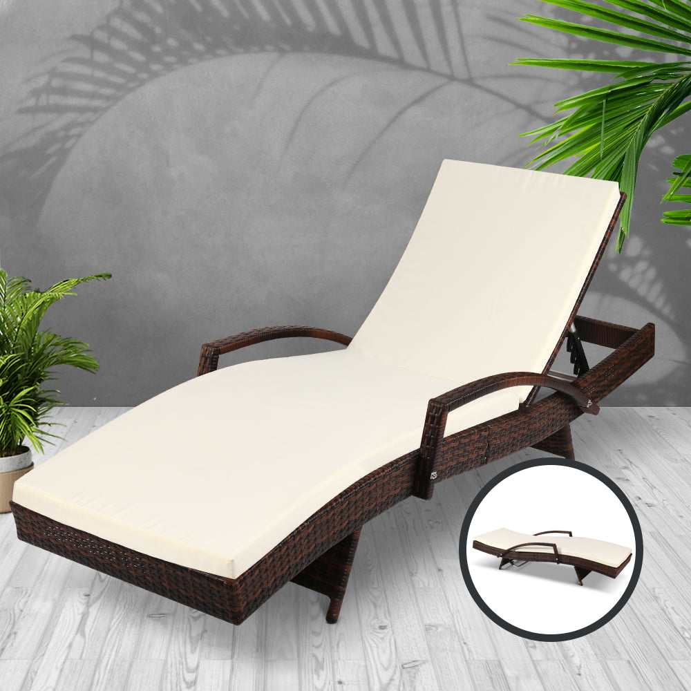 Outdoor Sun Lounge - Brown - image7