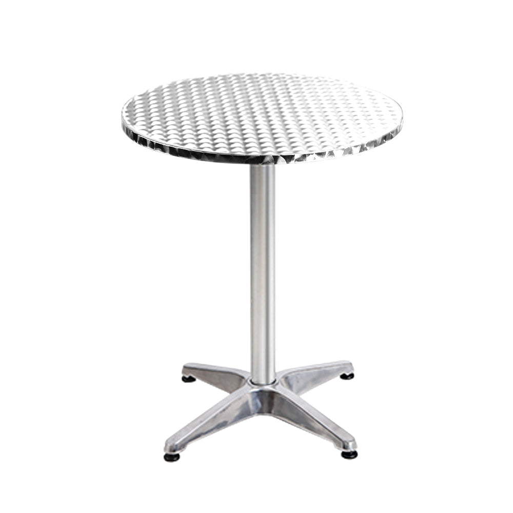 Gardeon 6pcs Outdoor Bar Table Furniture Adjustable Aluminium Cafe Table Round - image3