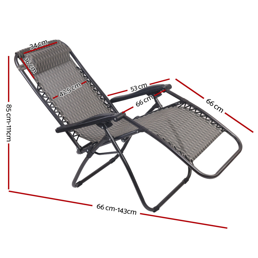 Outdoor Portable Recliner - Grey - image2