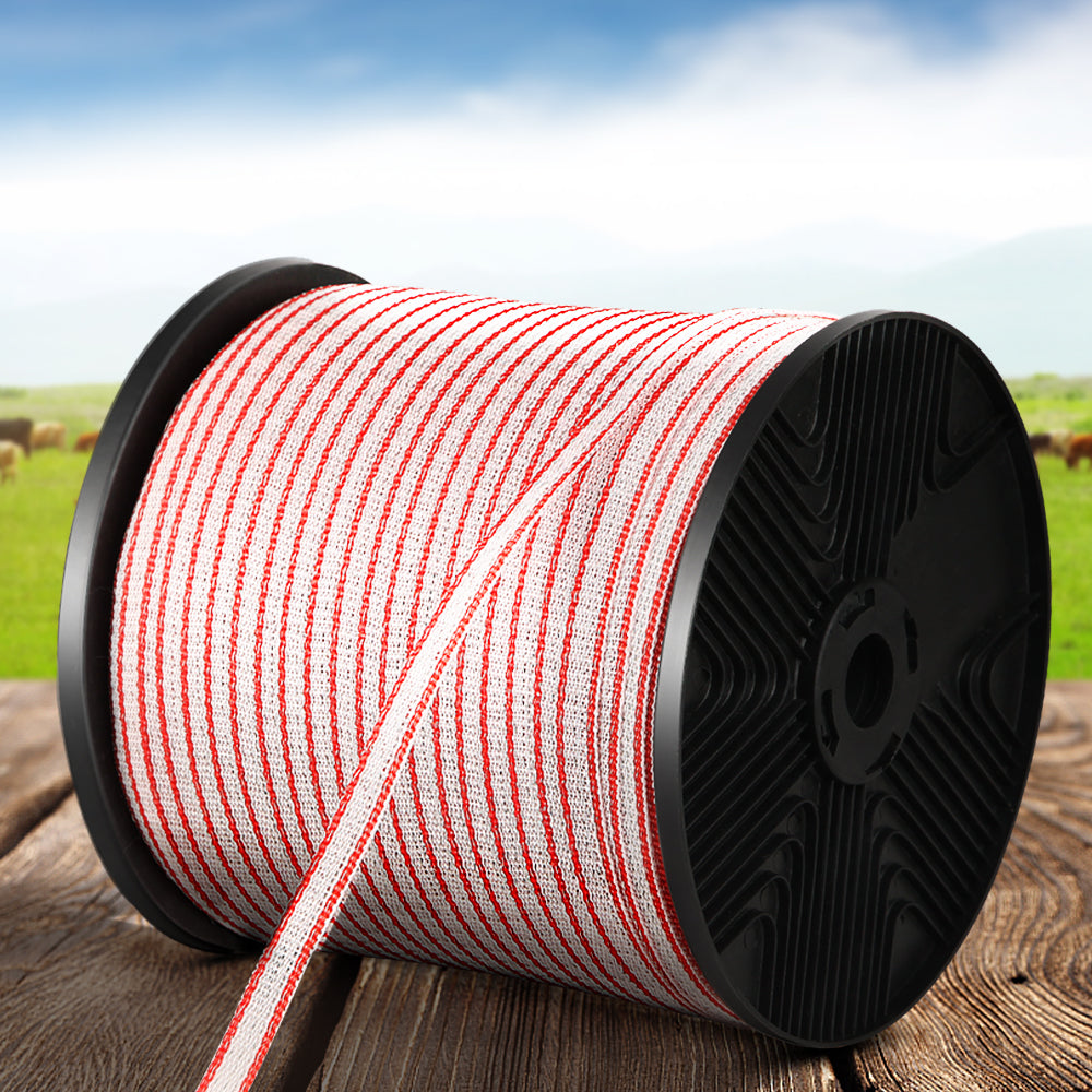 Electric Fence Wire 400M Tape Fencing Roll Energiser Poly Stainless Steel - image7