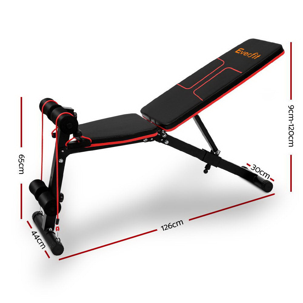 Everfit Adjustable FID Weight Bench Fitness Flat Incline Gym Home Steel Frame - image2