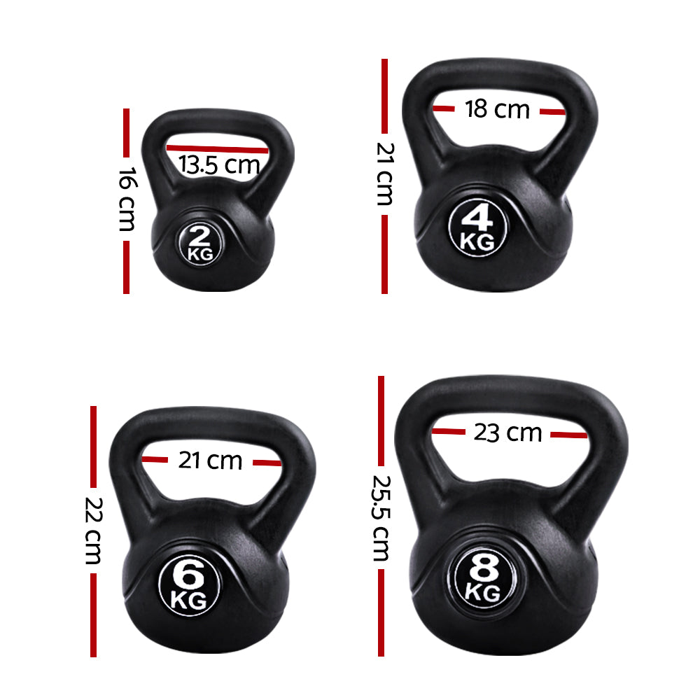 22kg Kettlebell Kettlebells Set Kettle Bell Bells Kit Weight Fitness Exercise - image2