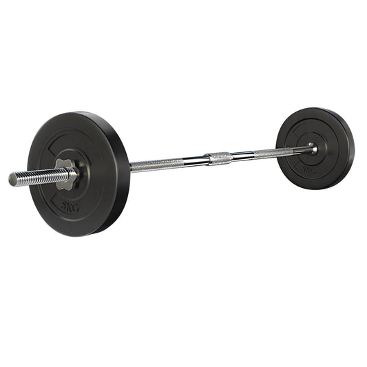 18KG Barbell Weight Set Plates Bar Bench Press Fitness Exercise Home Gym 168cm - image1