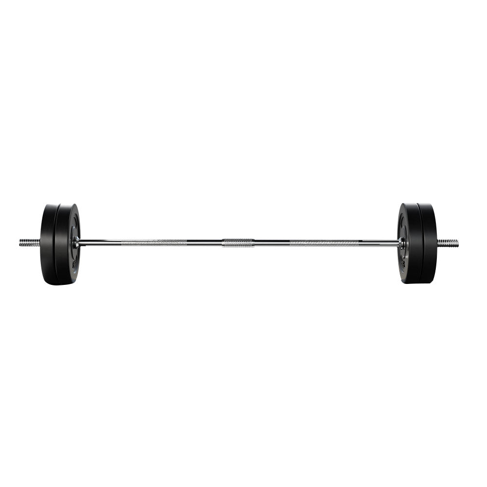 28KG Barbell Weight Set Plates Bar Bench Press Fitness Exercise Home Gym 168cm - image3
