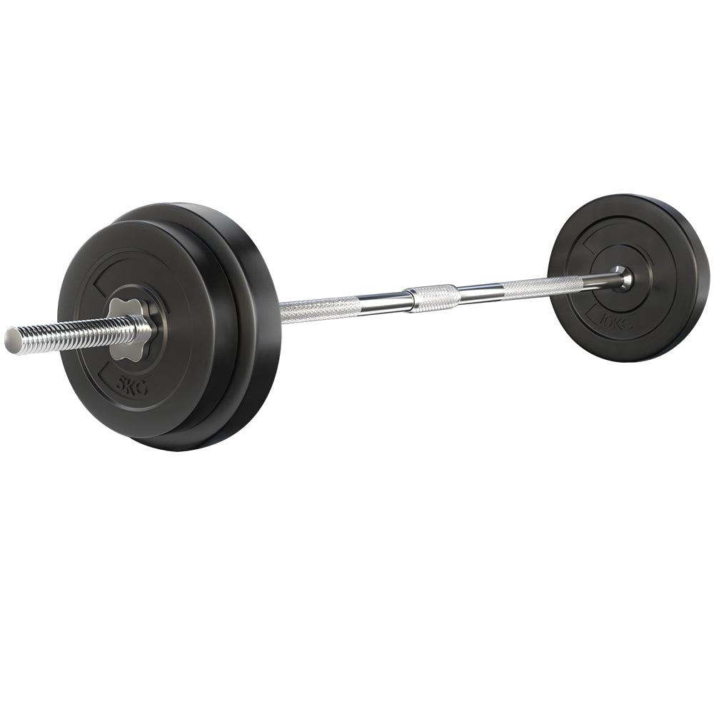 38KG Barbell Weight Set Plates Bar Bench Press Fitness Exercise Home Gym 168cm - image1