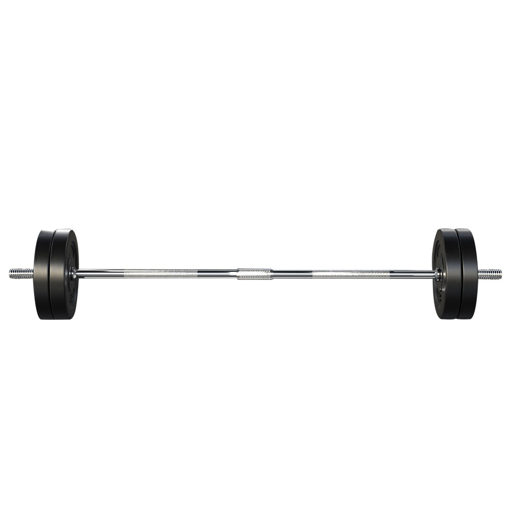 48KG Barbell Weight Set Plates Bar Bench Press Fitness Exercise Home Gym 168cm - image3