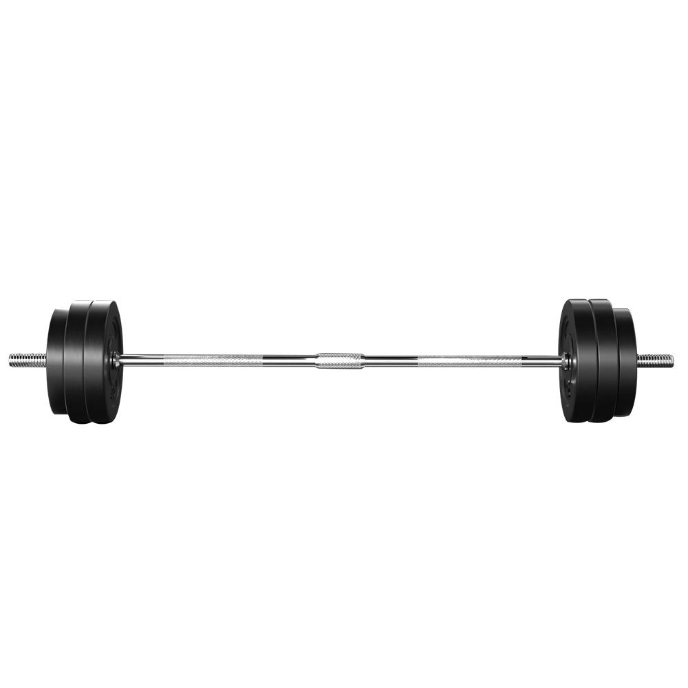 58KG Barbell Weight Set Plates Bar Bench Press Fitness Exercise Home Gym 168cm - image3
