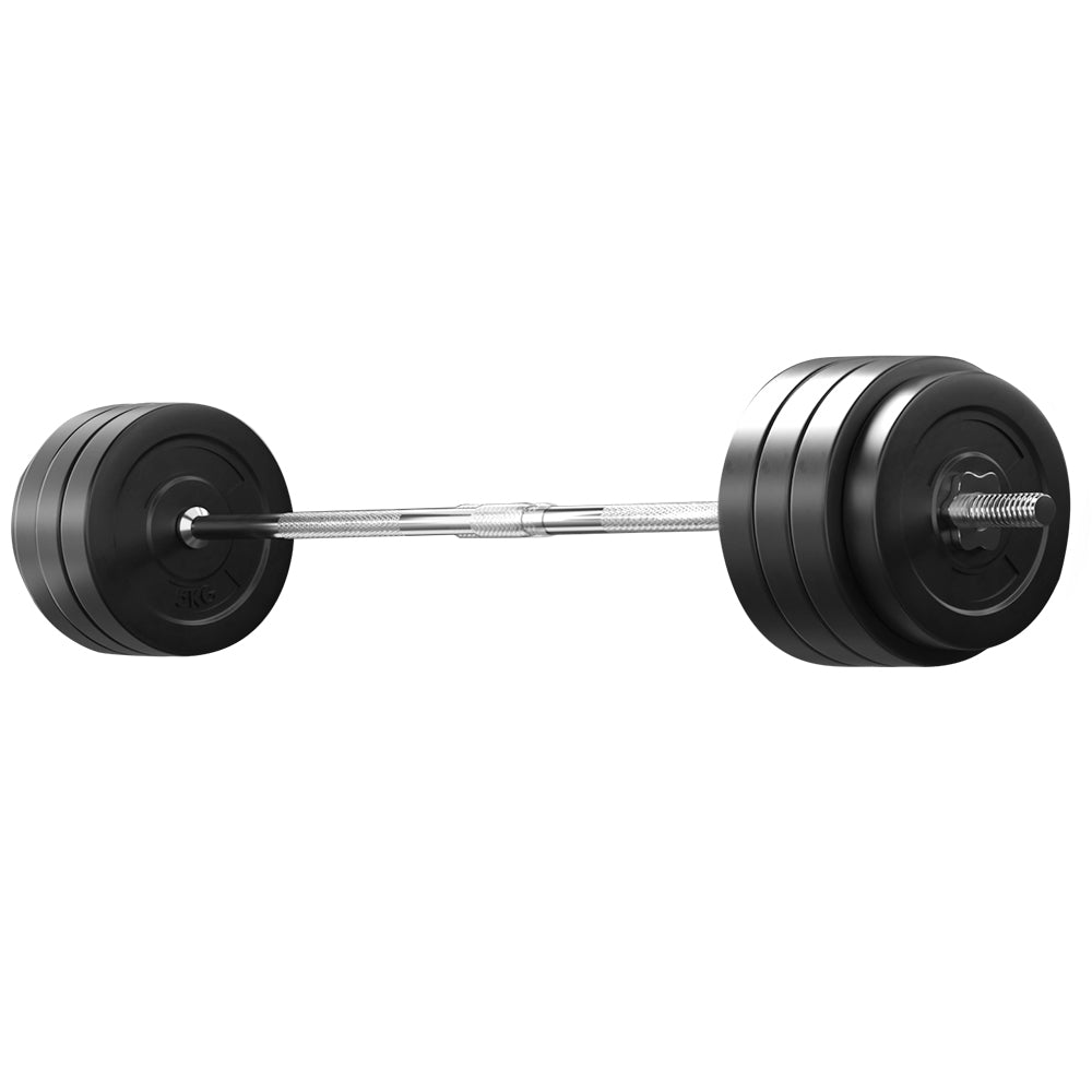 78KG Barbell Weight Set Plates Bar Bench Press Fitness Exercise Home Gym 168cm - image4