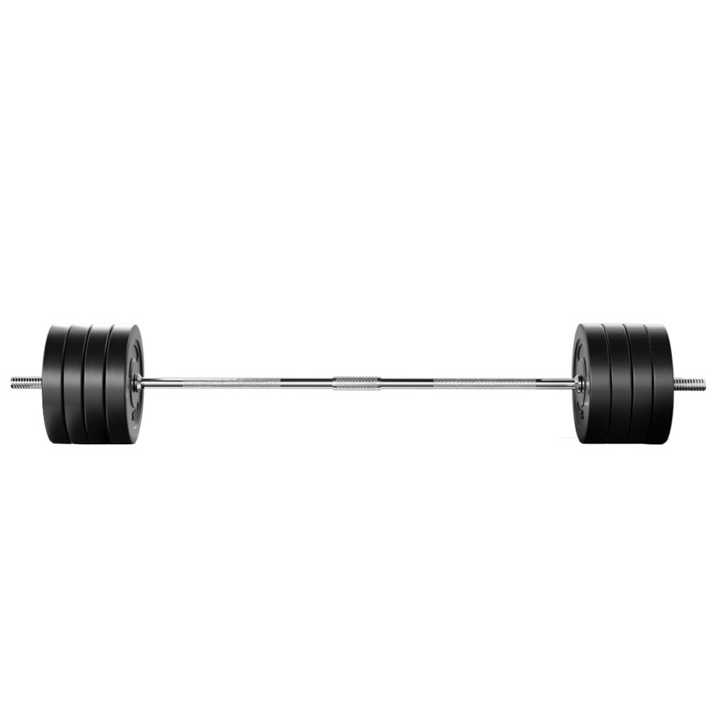 88KG Barbell Weight Set Plates Bar Bench Press Fitness Exercise Home Gym 168cm - image3