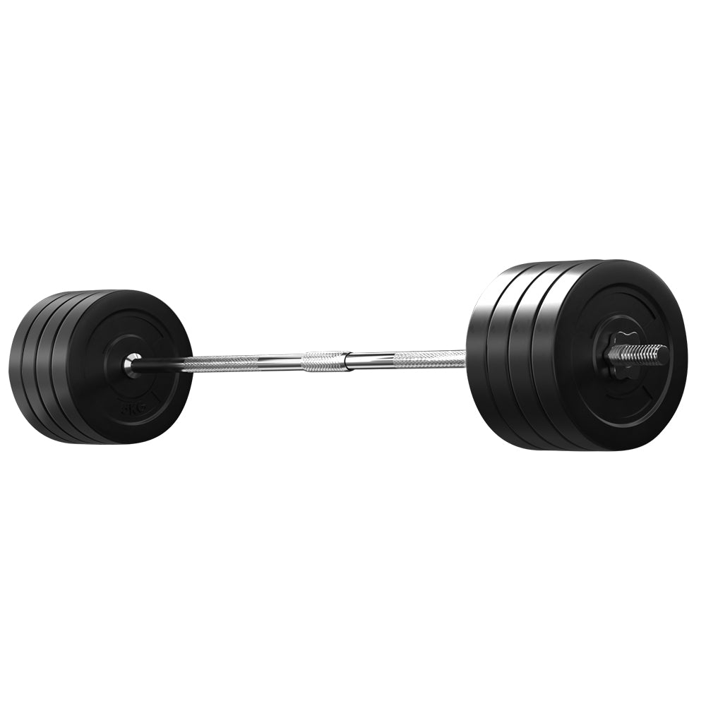 88KG Barbell Weight Set Plates Bar Bench Press Fitness Exercise Home Gym 168cm - image4