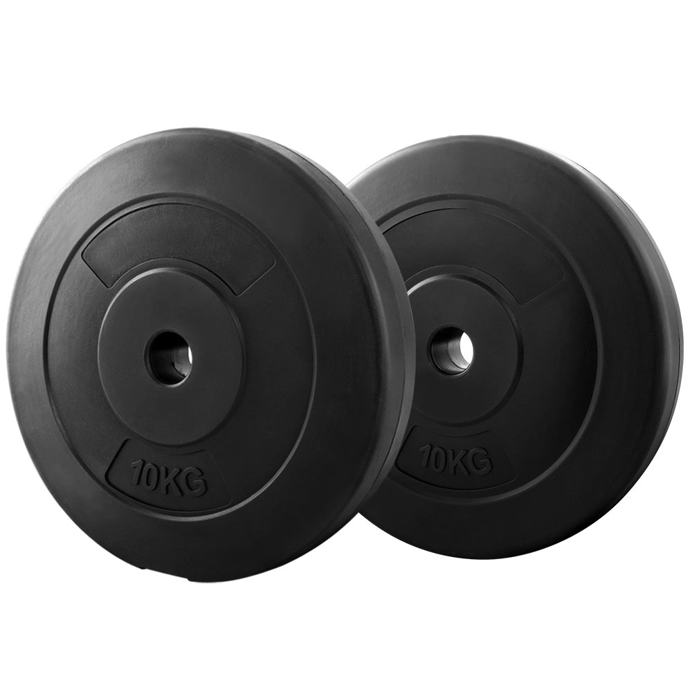 10KG Barbell Weight Plates Standard Home Gym Press Fitness Exercise 2pcs - image1