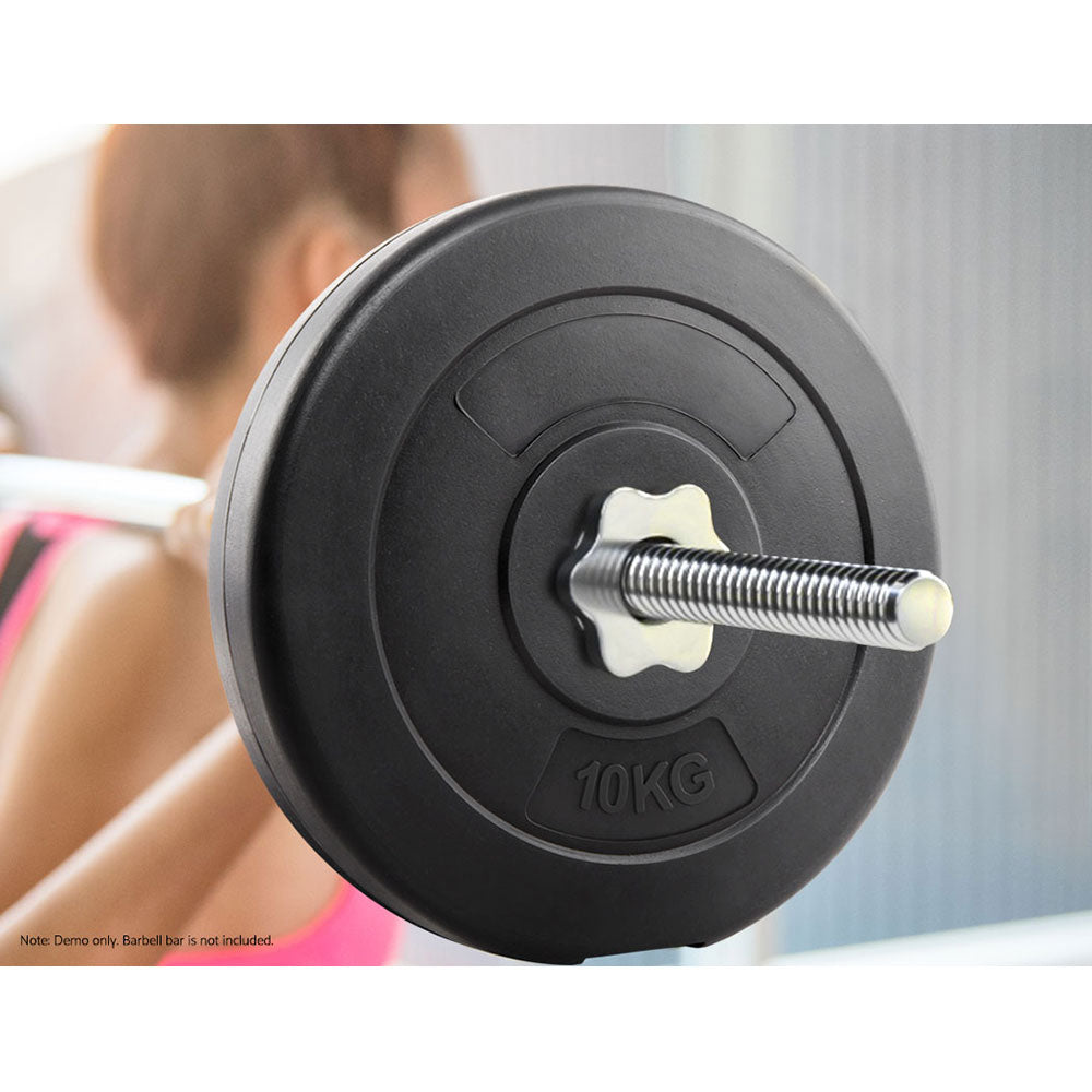 10KG Barbell Weight Plates Standard Home Gym Press Fitness Exercise 2pcs - image4