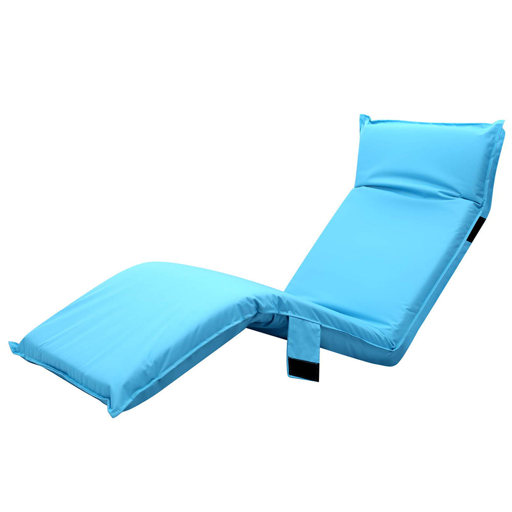 Adjustable Beach Sun Pool Lounger - Blue - image1