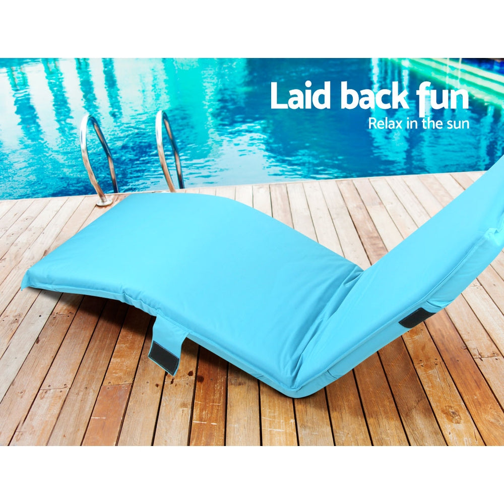 Adjustable Beach Sun Pool Lounger - Blue - image5