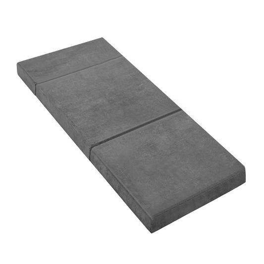 Bedding Folding Foam Portable Mattress Grey - image1