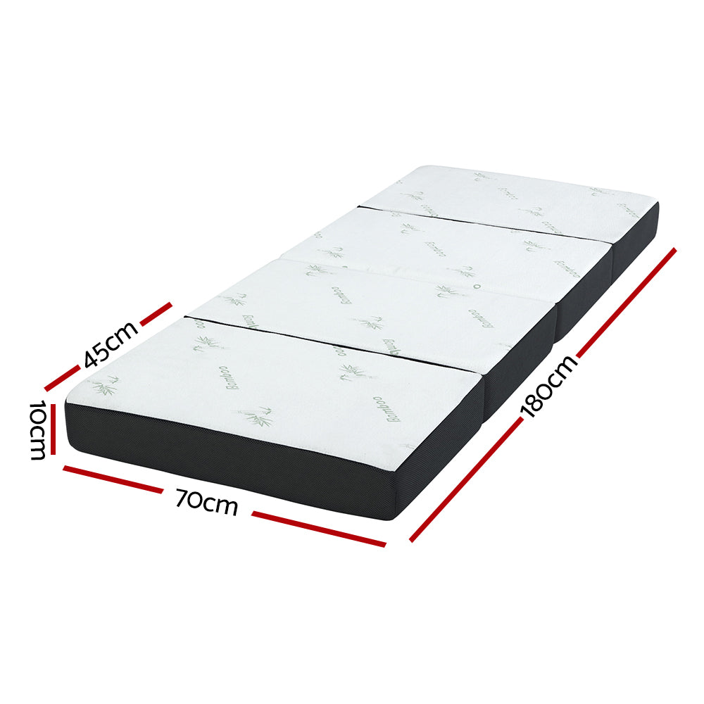 Bedding Portable Mattress Folding Foldable Foam Floor Bed Tri Fold 180cm - image2