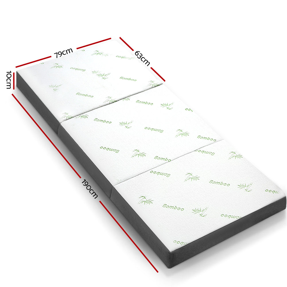 Bedding Folding Foam Portable Mattress Bamboo Fabric - image2