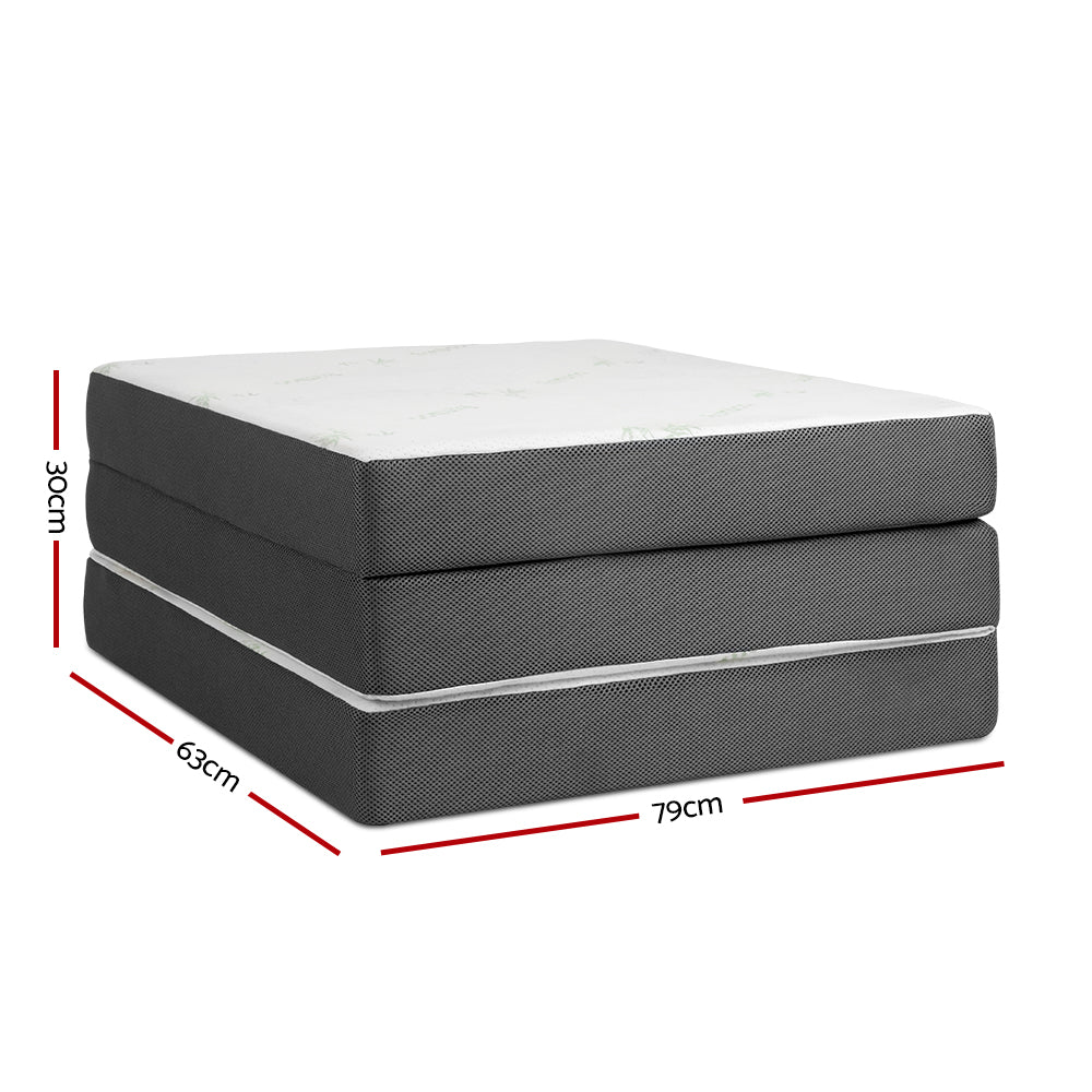 Bedding Folding Foam Portable Mattress Bamboo Fabric - image3