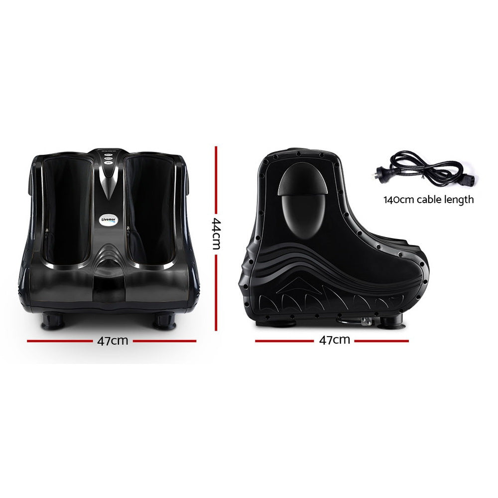 Foot Massager Ankle Calf Leg Massagers Shiatsu Kneading Rolling Black - image2