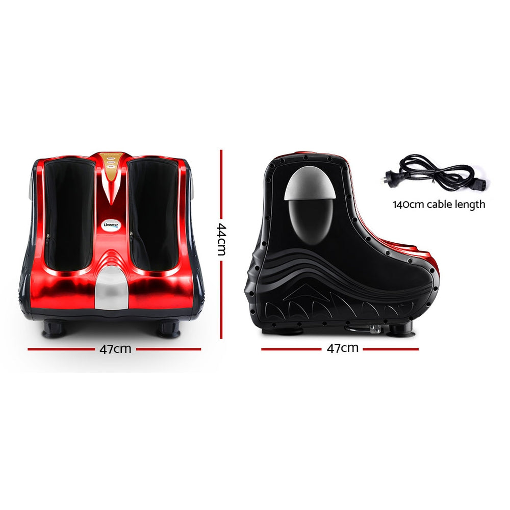 Foot Massager Shiatsu Ankle Calf Leg Massagers Circulation Enhancer Red - image2