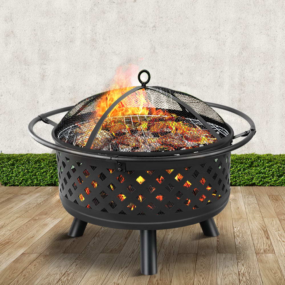 Grillz 30 Inch Portable Outdoor Fire Pit and BBQ - Black - image7