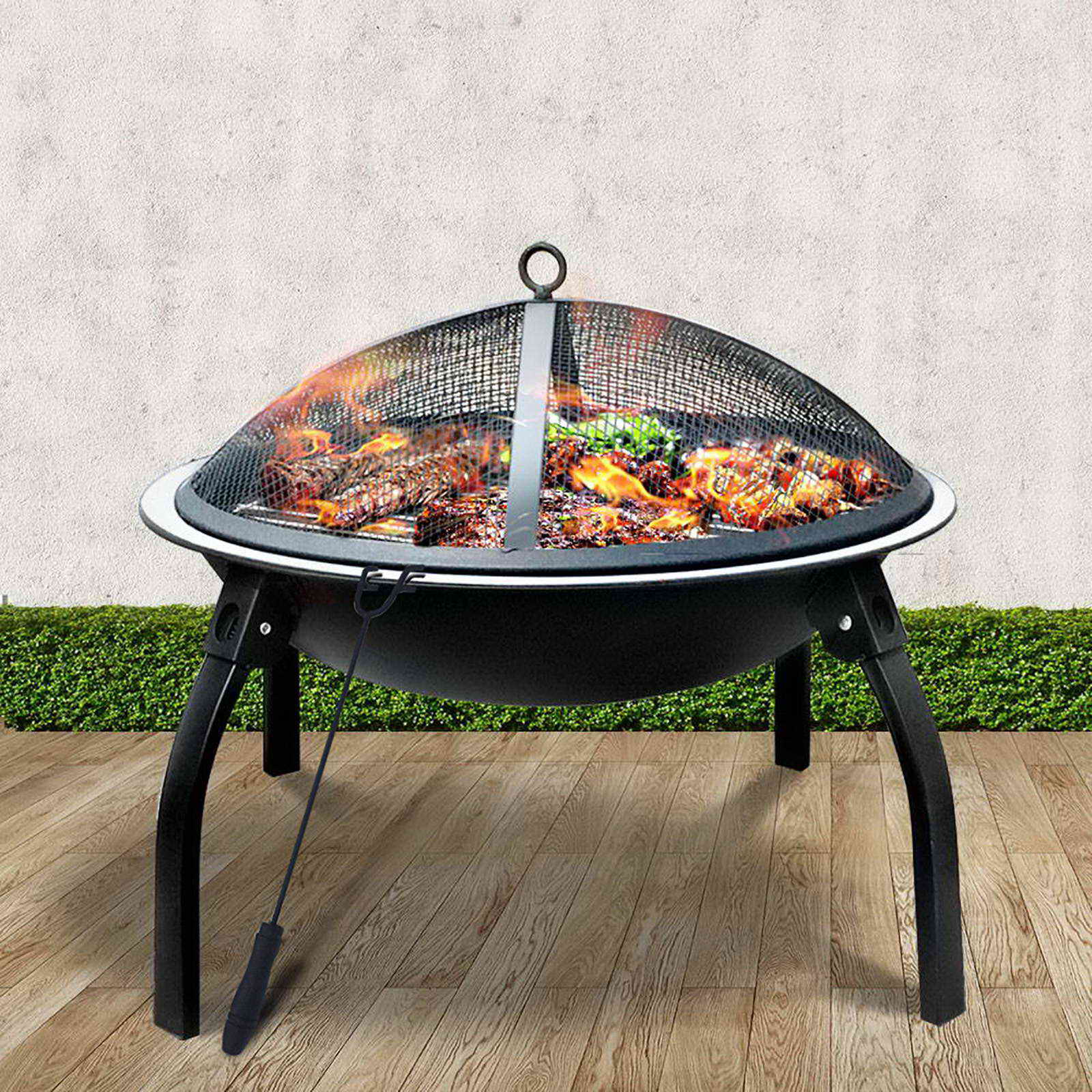 Grillz 22 Inch Portable Foldable Outdoor Fire Pit Fireplace - image7