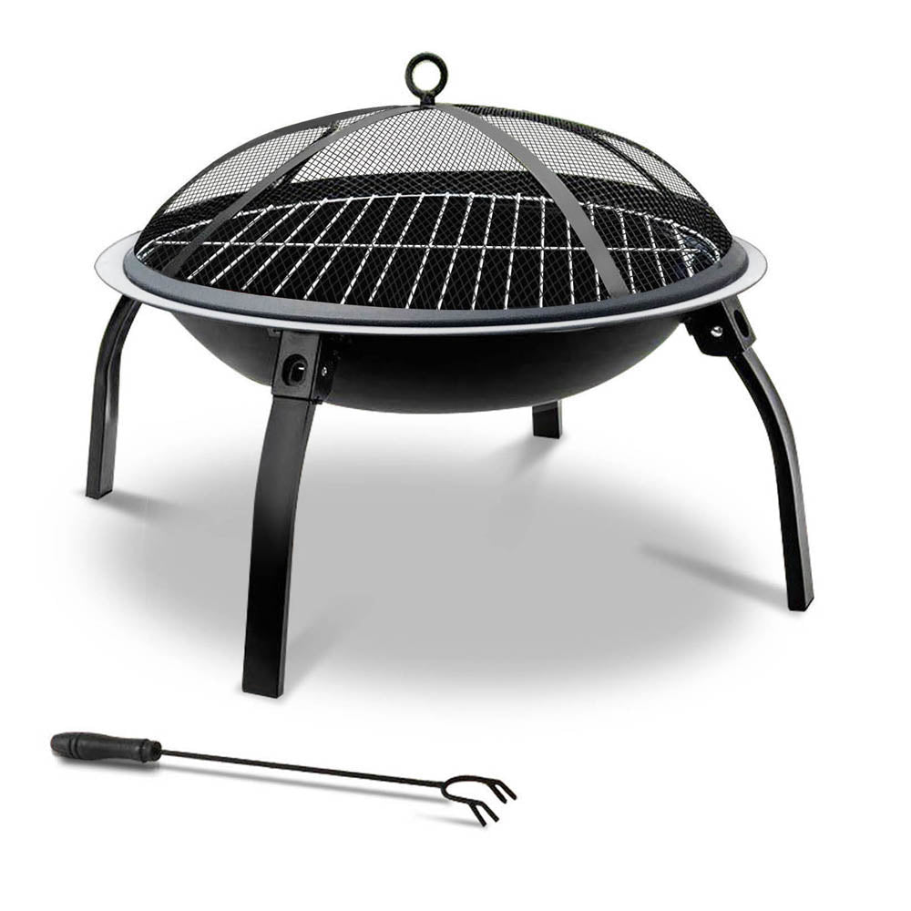 Grillz 30 Inch Portable Foldable Outdoor Fire Pit Fireplace - image1