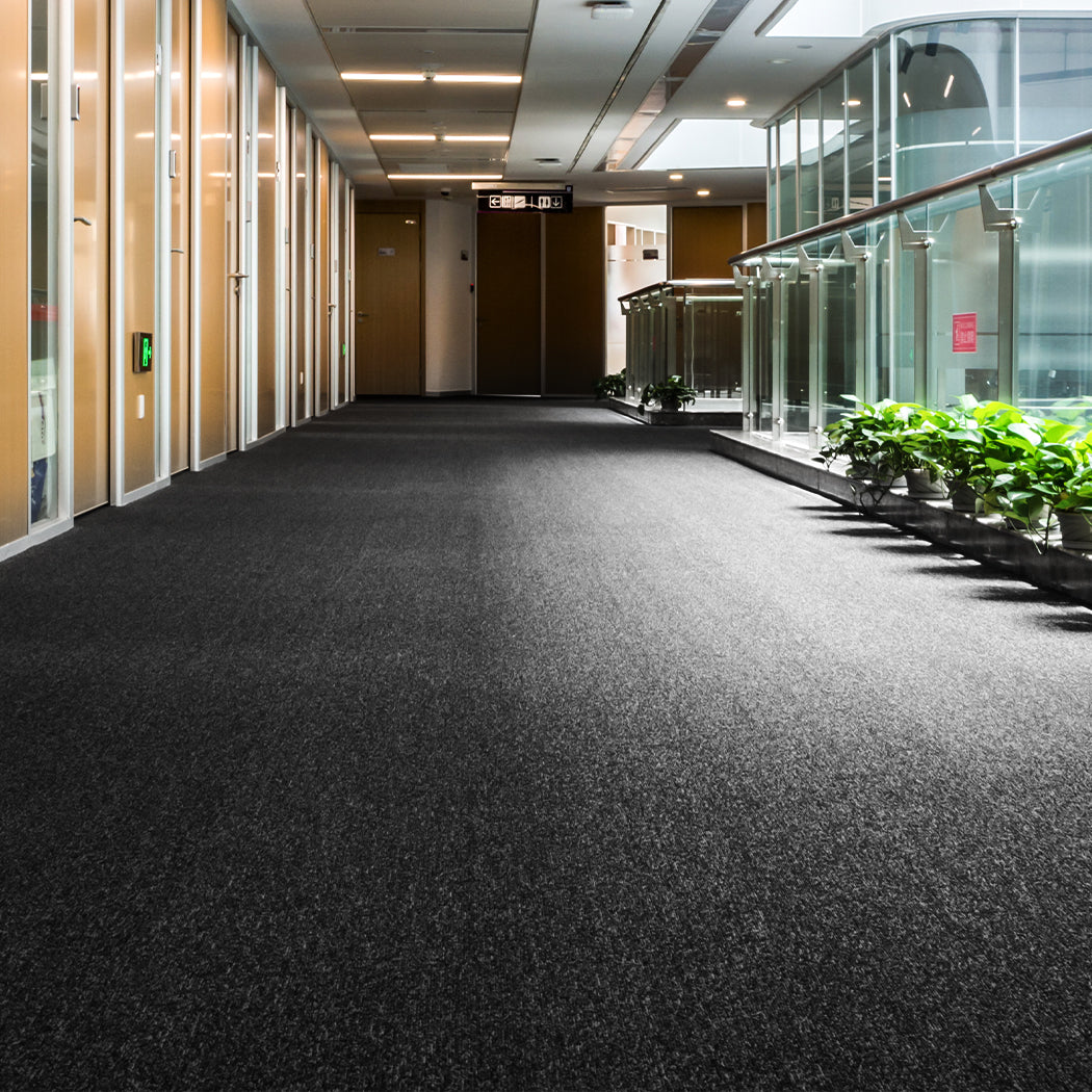 Marlow Carpet Tiles 5m2 Office Premium Floor Rug Commercial Grade Carpet Black - image6