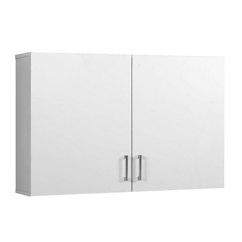 Wall Cabinet Storage Bathroom Kitchen Bedroom Cupboard Organiser White - image1