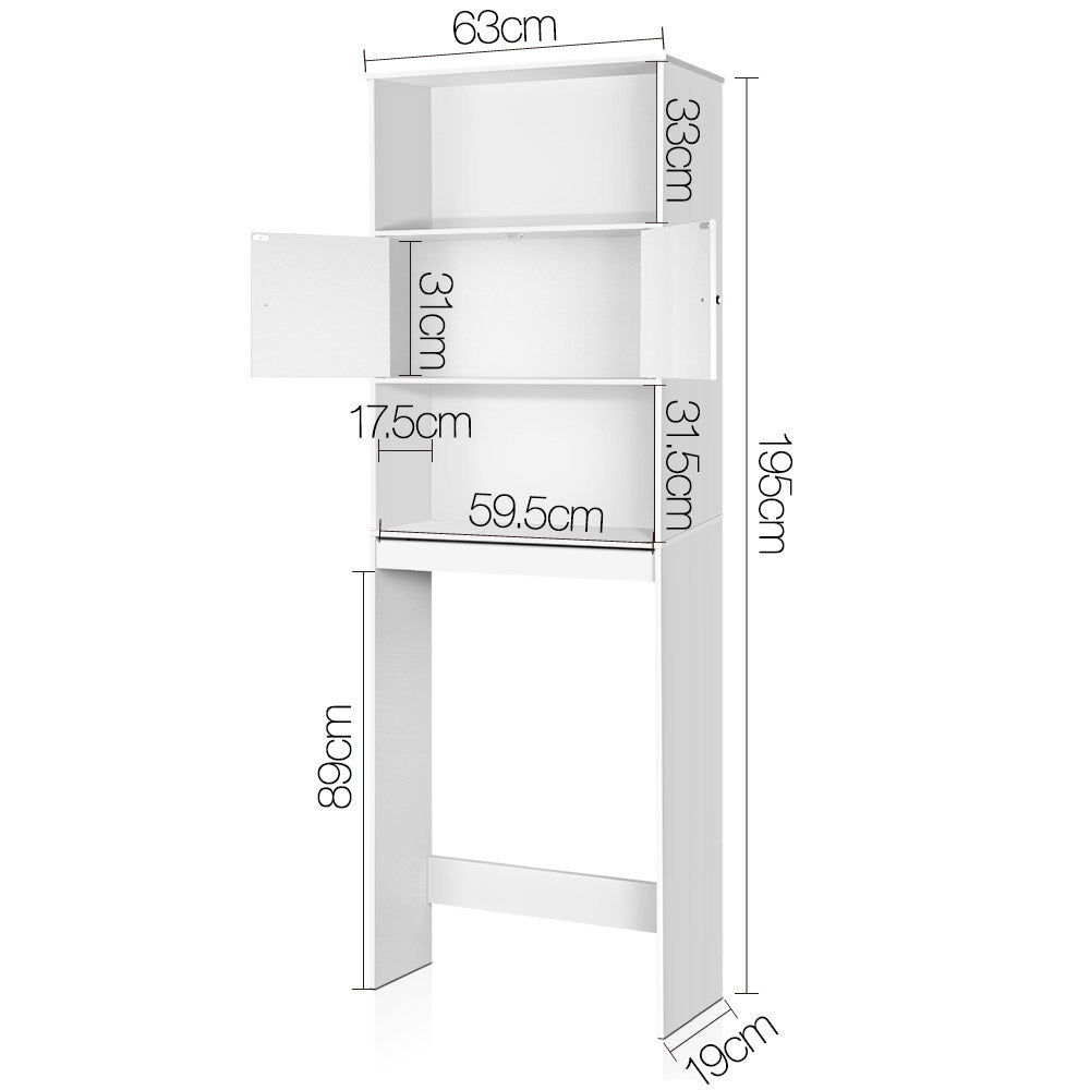 Bathroom Storage Cabinet - White - image2