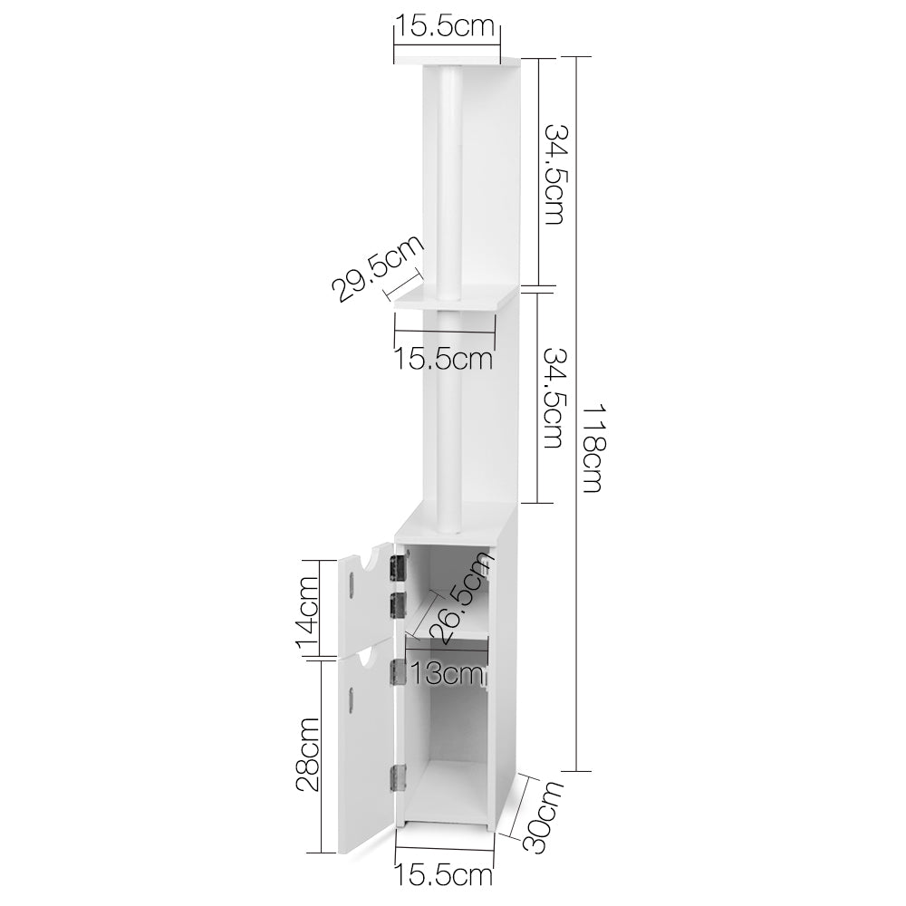 Freestanding Bathroom Storage Cabinet - White - image2