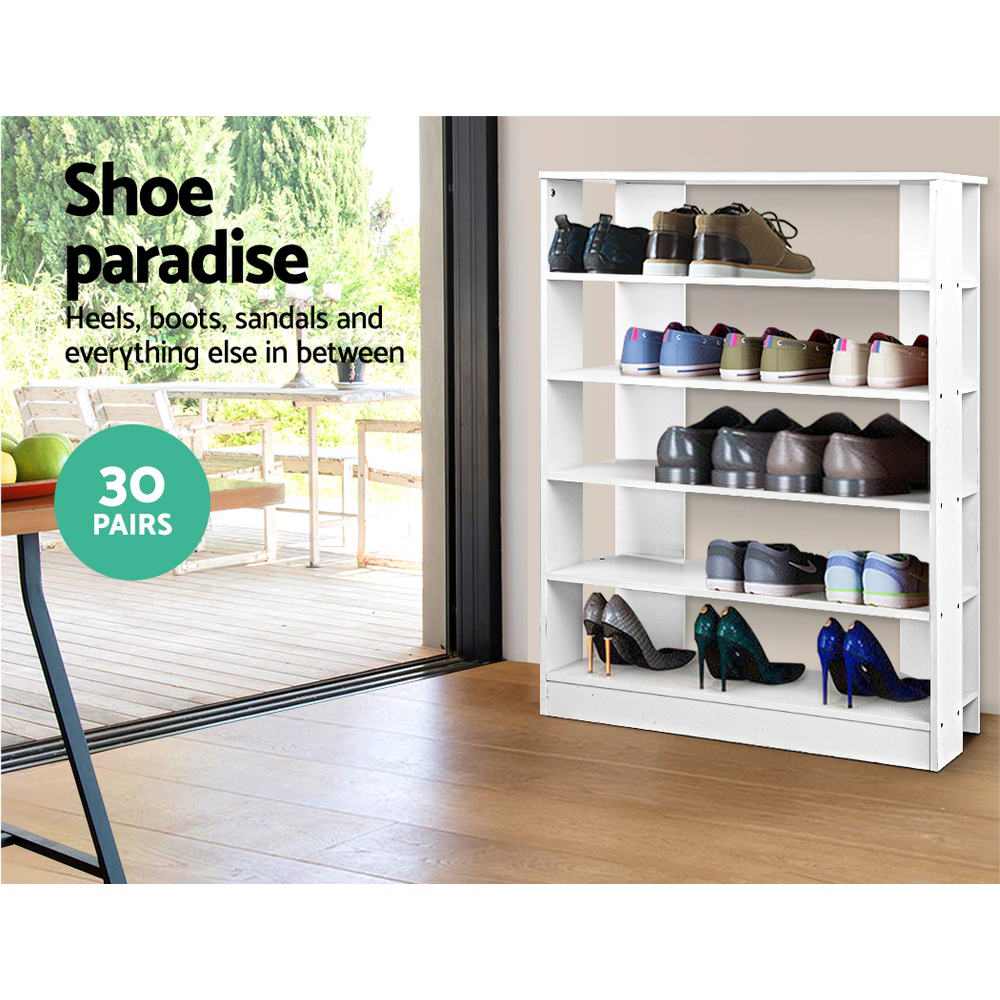 6-Tier Shoe Rack Cabinet - White - image4