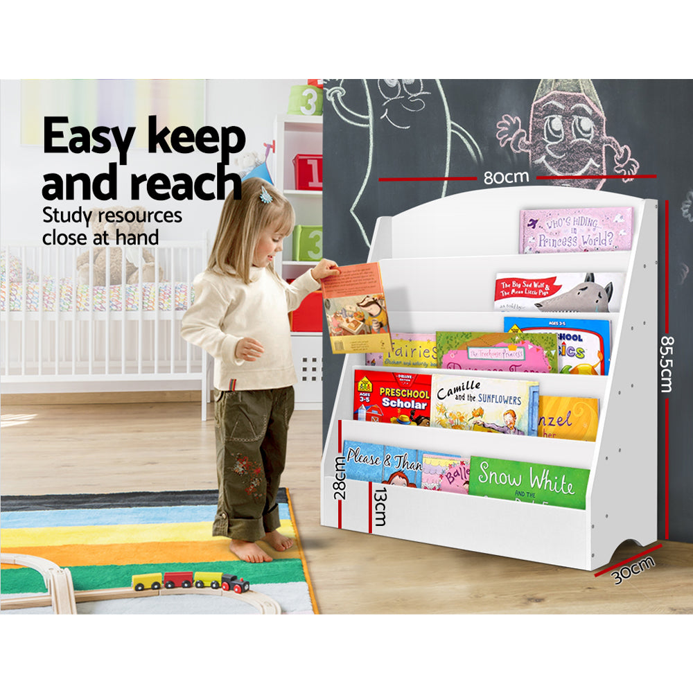 5 Tiers Kids Bookshelf Magazine Rack Shelf Organiser Bookcase Display - image3