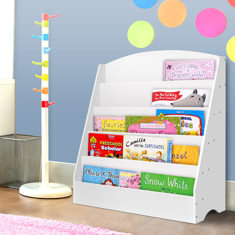 5 Tiers Kids Bookshelf Magazine Rack Shelf Organiser Bookcase Display - image7