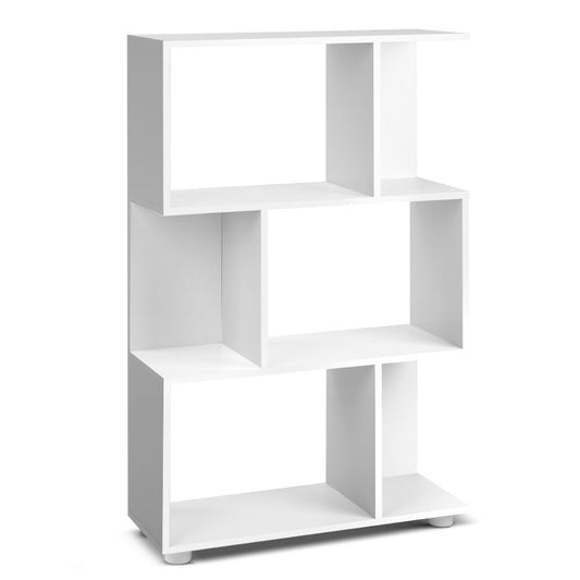3 Tier Zig Zag Bookshelf - White - image1