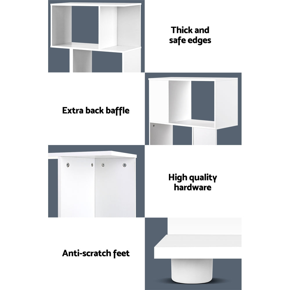 3 Tier Zig Zag Bookshelf - White - image4