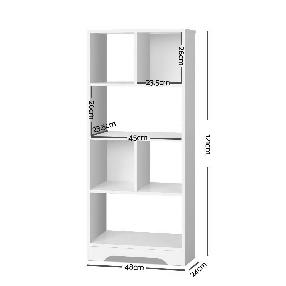 Display Shelf Bookcase Storage Cabinet Bookshelf Bookcase Home Office White - image2