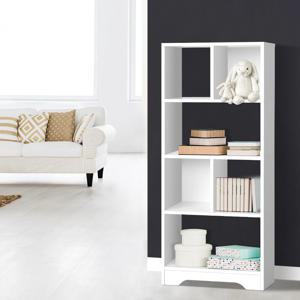 Display Shelf Bookcase Storage Cabinet Bookshelf Bookcase Home Office White - image7