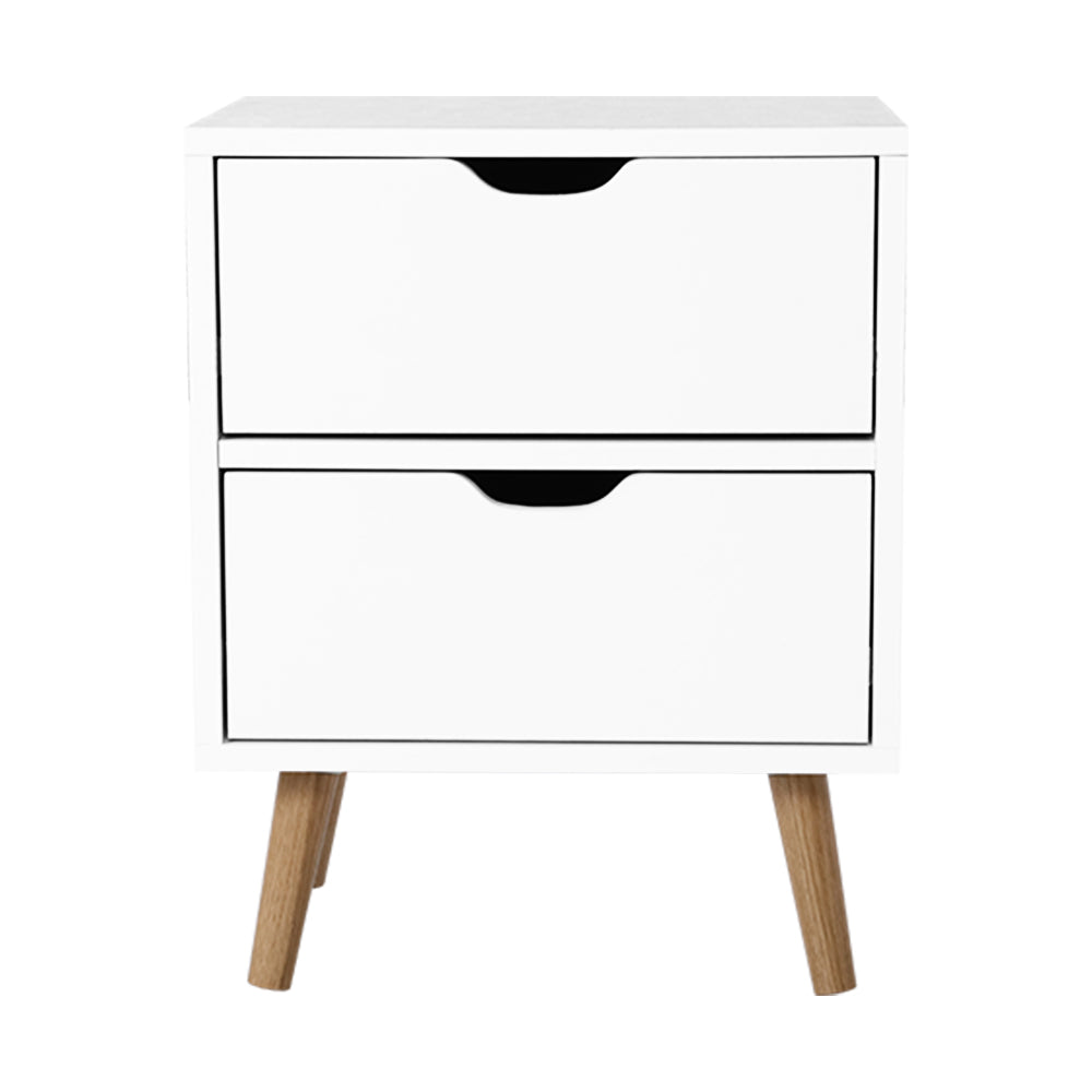 Bedside Tables Drawers Side Table Nightstand White Storage Cabinet Wood - image3