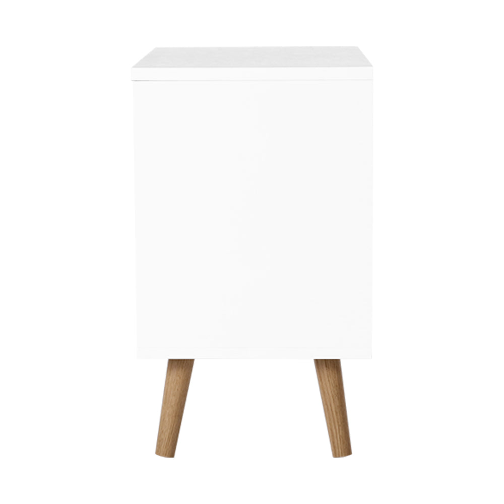 Bedside Tables Drawers Side Table Nightstand White Storage Cabinet Wood - image4