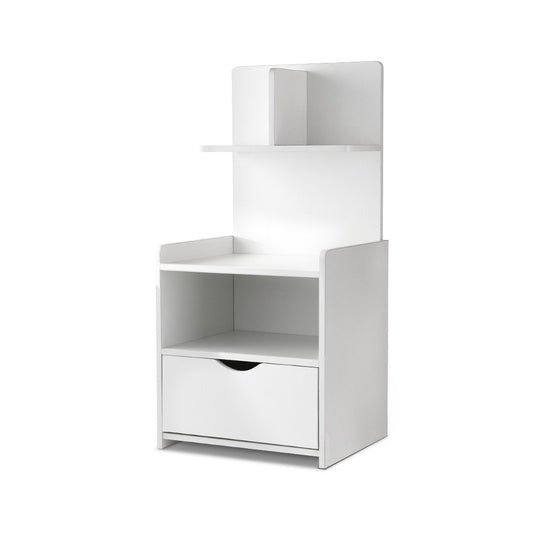 Bedside Table Cabinet Shelf Display Drawer Side Nightstand Unit Storage - image1