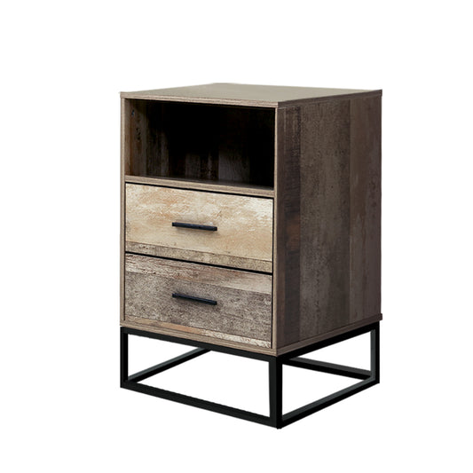 Bedside Tables Drawers Side Table Nightstand Storage Cabinet Unit Wood - image1