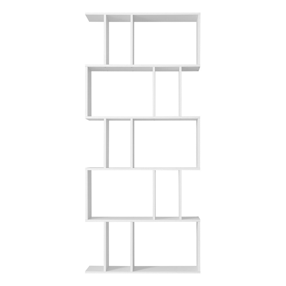 5 Tier Bookshelf Display Shelf CD Cabinet Bookcase Stand Storage White - image3